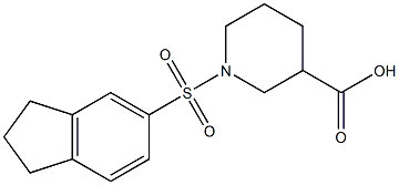 1-(2,3-dihydro-1H-indene-5-sulfonyl)piperidine-3-carboxylic acid Struktur