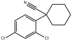 1-(2,4-dichlorophenyl)cyclohexane-1-carbonitrile Struktur