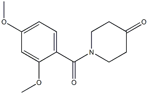 1-(2,4-dimethoxybenzoyl)piperidin-4-one Struktur