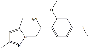 1-(2,4-dimethoxyphenyl)-2-(3,5-dimethyl-1H-pyrazol-1-yl)ethanamine Struktur