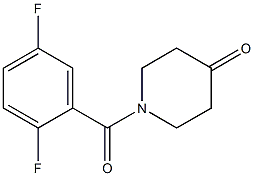 1-(2,5-difluorobenzoyl)piperidin-4-one Struktur