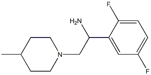 1-(2,5-difluorophenyl)-2-(4-methylpiperidin-1-yl)ethanamine Struktur