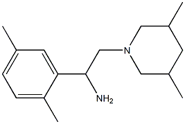 1-(2,5-dimethylphenyl)-2-(3,5-dimethylpiperidin-1-yl)ethan-1-amine Struktur