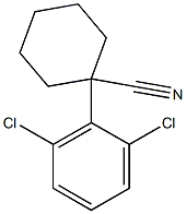 1-(2,6-dichlorophenyl)cyclohexane-1-carbonitrile Struktur