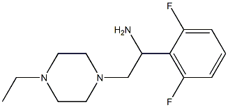 1-(2,6-difluorophenyl)-2-(4-ethylpiperazin-1-yl)ethanamine Struktur