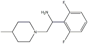 1-(2,6-difluorophenyl)-2-(4-methylpiperidin-1-yl)ethanamine Struktur