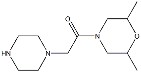 1-(2,6-dimethylmorpholin-4-yl)-2-(piperazin-1-yl)ethan-1-one Struktur