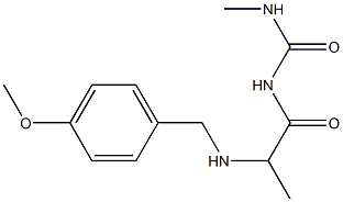 1-(2-{[(4-methoxyphenyl)methyl]amino}propanoyl)-3-methylurea Struktur