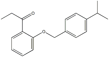 1-(2-{[4-(propan-2-yl)phenyl]methoxy}phenyl)propan-1-one Struktur