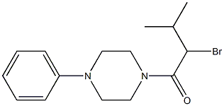 1-(2-bromo-3-methylbutanoyl)-4-phenylpiperazine Struktur