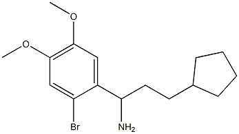 1-(2-bromo-4,5-dimethoxyphenyl)-3-cyclopentylpropan-1-amine Struktur