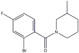 1-(2-bromo-4-fluorobenzoyl)-3-methylpiperidine Struktur