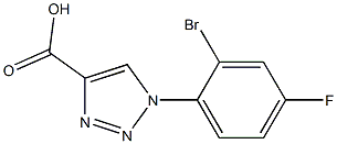 1-(2-bromo-4-fluorophenyl)-1H-1,2,3-triazole-4-carboxylic acid Struktur