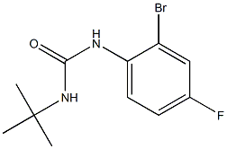 1-(2-bromo-4-fluorophenyl)-3-tert-butylurea Struktur