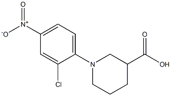 1-(2-chloro-4-nitrophenyl)piperidine-3-carboxylic acid Struktur