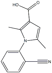 1-(2-cyanophenyl)-2,5-dimethyl-1H-pyrrole-3-carboxylic acid Struktur