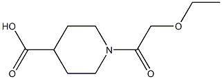 1-(2-ethoxyacetyl)piperidine-4-carboxylic acid Struktur