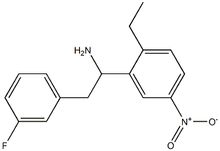 1-(2-ethyl-5-nitrophenyl)-2-(3-fluorophenyl)ethan-1-amine Struktur