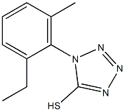 1-(2-ethyl-6-methylphenyl)-1H-1,2,3,4-tetrazole-5-thiol Struktur