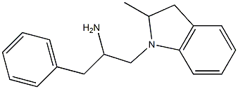 1-(2-methyl-2,3-dihydro-1H-indol-1-yl)-3-phenylpropan-2-amine Struktur