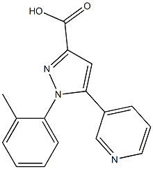 1-(2-methylphenyl)-5-(pyridin-3-yl)-1H-pyrazole-3-carboxylic acid Struktur