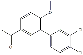 1-(3',4'-dichloro-6-methoxy-1,1'-biphenyl-3-yl)ethanone Struktur