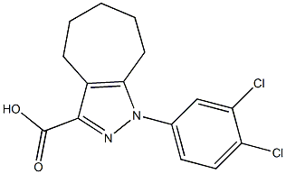 1-(3,4-dichlorophenyl)-1,4,5,6,7,8-hexahydrocyclohepta[c]pyrazole-3-carboxylic acid Struktur