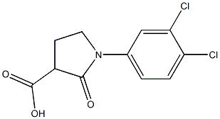 1-(3,4-dichlorophenyl)-2-oxopyrrolidine-3-carboxylic acid Struktur