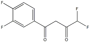 1-(3,4-difluorophenyl)-4,4-difluorobutane-1,3-dione Struktur