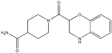 1-(3,4-dihydro-2H-1,4-benzoxazin-2-ylcarbonyl)piperidine-4-carboxamide Struktur