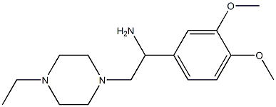 1-(3,4-dimethoxyphenyl)-2-(4-ethylpiperazin-1-yl)ethanamine Struktur