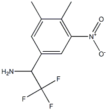 1-(3,4-dimethyl-5-nitrophenyl)-2,2,2-trifluoroethan-1-amine Struktur