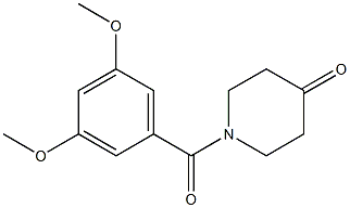 1-(3,5-dimethoxybenzoyl)piperidin-4-one Struktur