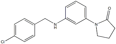 1-(3-{[(4-chlorophenyl)methyl]amino}phenyl)pyrrolidin-2-one Struktur