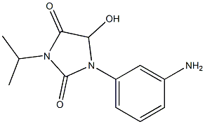 1-(3-aminophenyl)-5-hydroxy-3-(propan-2-yl)imidazolidine-2,4-dione Struktur