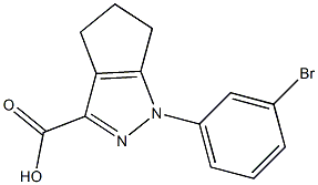 1-(3-bromophenyl)-1,4,5,6-tetrahydrocyclopenta[c]pyrazole-3-carboxylic acid Struktur