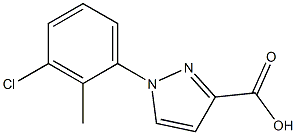 1-(3-chloro-2-methylphenyl)-1H-pyrazole-3-carboxylic acid Struktur