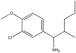 1-(3-chloro-4-methoxyphenyl)-2-methylpentan-1-amine Struktur