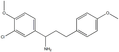 1-(3-chloro-4-methoxyphenyl)-3-(4-methoxyphenyl)propan-1-amine Struktur