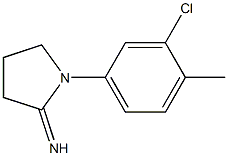 1-(3-chloro-4-methylphenyl)pyrrolidin-2-imine Struktur