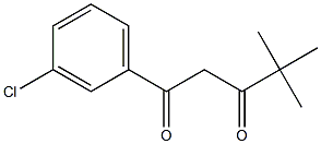 1-(3-chlorophenyl)-4,4-dimethylpentane-1,3-dione Struktur