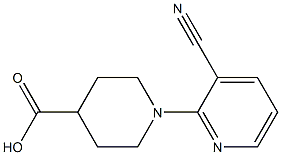 1-(3-cyanopyridin-2-yl)piperidine-4-carboxylic acid Struktur