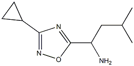 1-(3-cyclopropyl-1,2,4-oxadiazol-5-yl)-3-methylbutan-1-amine Struktur