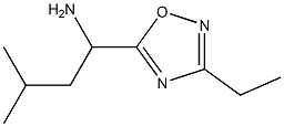 1-(3-ethyl-1,2,4-oxadiazol-5-yl)-3-methylbutan-1-amine Struktur