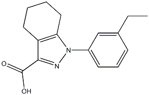 1-(3-ethylphenyl)-4,5,6,7-tetrahydro-1H-indazole-3-carboxylic acid Struktur