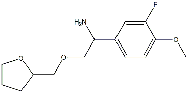 1-(3-fluoro-4-methoxyphenyl)-2-(oxolan-2-ylmethoxy)ethan-1-amine Struktur