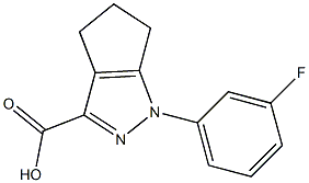 1-(3-fluorophenyl)-1,4,5,6-tetrahydrocyclopenta[c]pyrazole-3-carboxylic acid Struktur