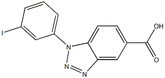 1-(3-iodophenyl)-1H-1,2,3-benzotriazole-5-carboxylic acid Struktur