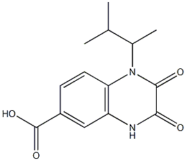 1-(3-methylbutan-2-yl)-2,3-dioxo-1,2,3,4-tetrahydroquinoxaline-6-carboxylic acid Struktur