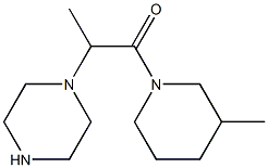 1-(3-methylpiperidin-1-yl)-2-(piperazin-1-yl)propan-1-one Struktur